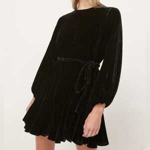 RHODE Black Velvet Ella Dress
